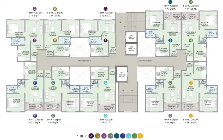 1 BHK Floor Plan