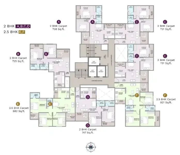2.5 BHK Floor Plan