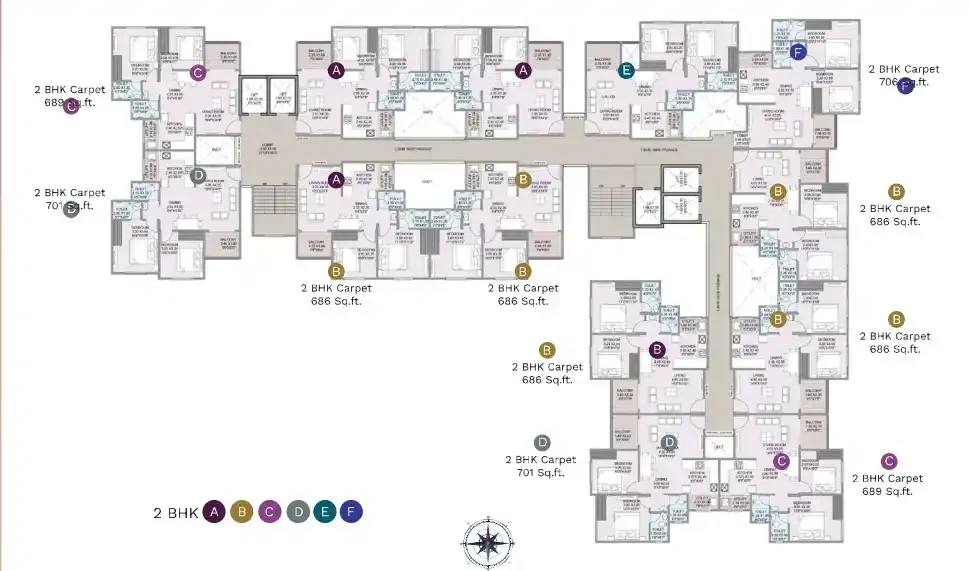 2 BHK Floor Plan